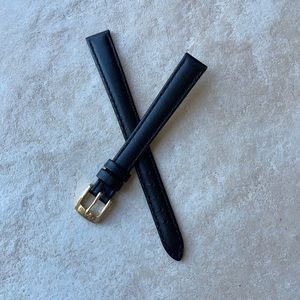 Watch Band Spidel 12mm black leather band